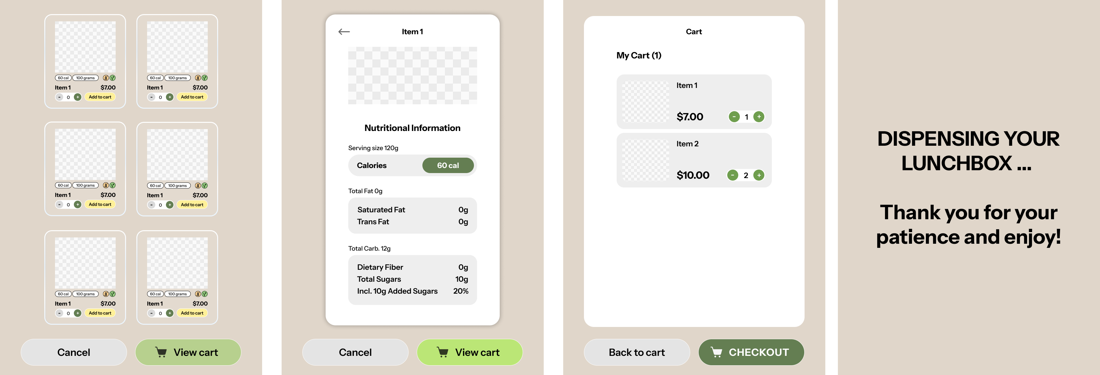Using the feedback I had received, I decided to go for a much more earthy and neutral palette. I moved away from bright, contrasting colours that felt artificial and chose muted tones to give off a more “whole foods, organic” look to the design.